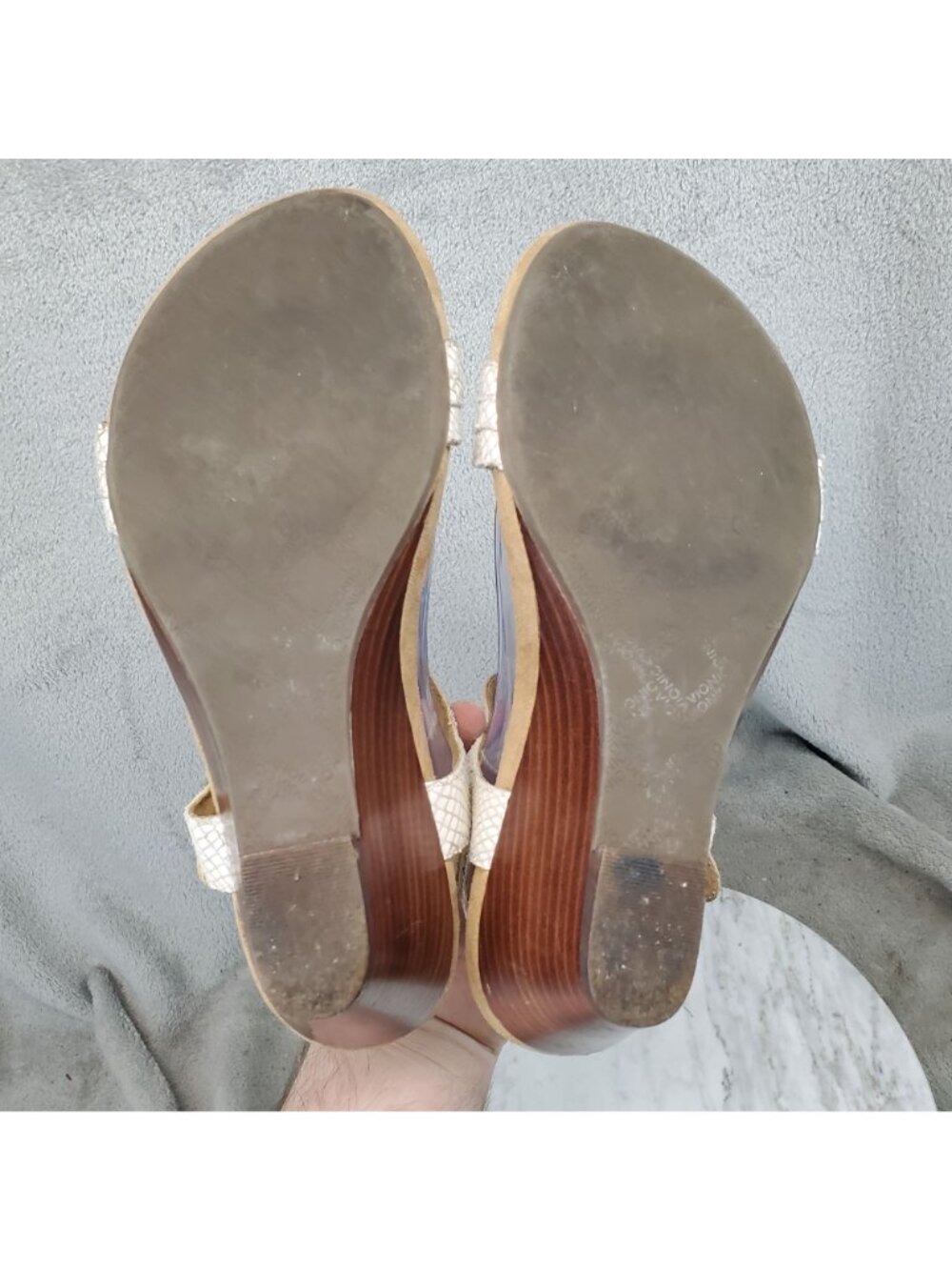 Vionic Shoes Womens Size 8 Noble Laurie White Leather Wedge Sandals - Picture 7 of 11